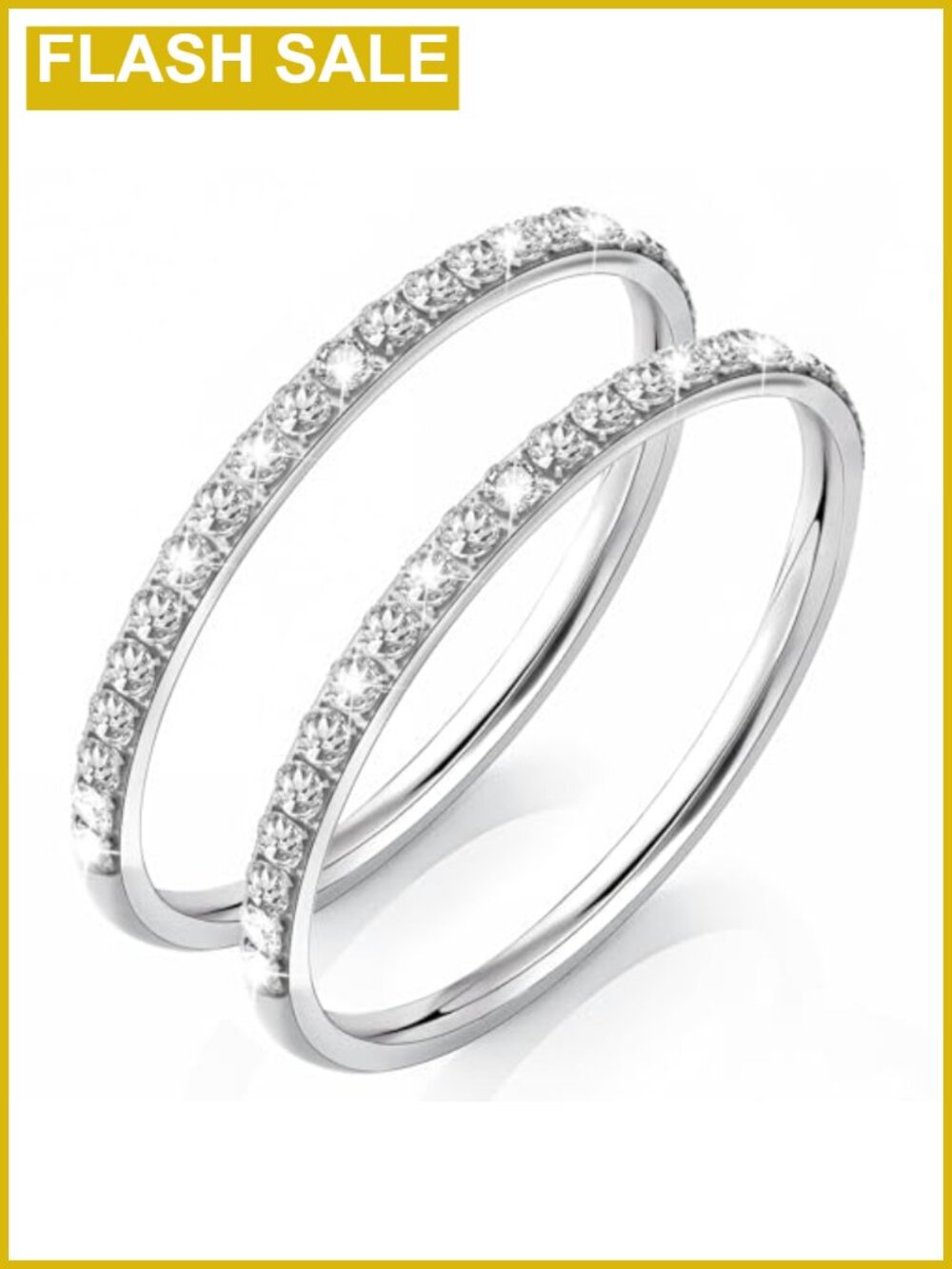 2-Pack Stacking Bands for Oura Ring, 14K Gold Plated Stainless Steel, with